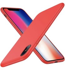 YRS iPhone X Case, Liquid Silicone Gel Rubber Matte Anti Scratch Minimalist Thin