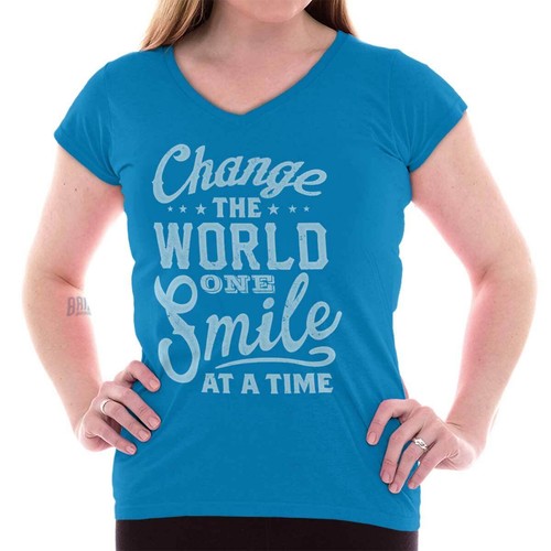 Womens Fitted V Neck Graphic Tees | eBay
