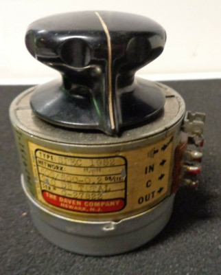 Daven Stepped Audio Attenuator Type SPEC 1952 Network T & Knob See Specs Below