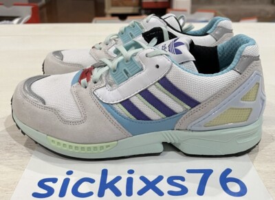 ADIDAS ZX 8000 'White Purple Aqua' Men's Size 7/EUR 40