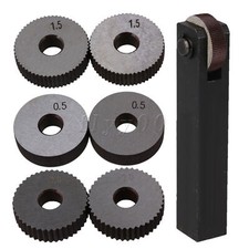 7x Steel Knurling Straight Wheel Tool for Replacing Damaged Linear Knurl Tool