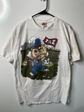 Looney Tunes Taz Graphic Short Sleeve T Shirt XL Golfing White