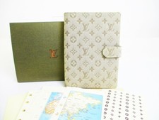 Auth LOUIS VUITTON Monogram Mini Khaki Canvas Document Holders Agenda PM 7294