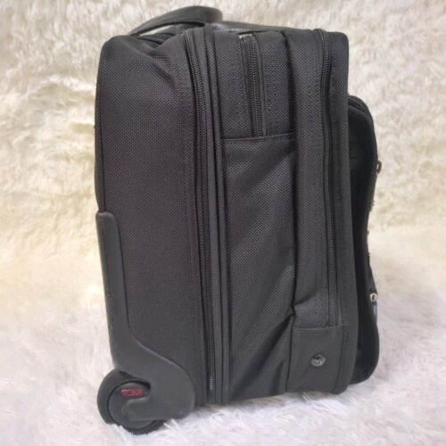 TUMI Business Carry Bag 2Wheel Suitcase 26104DH Black Nylon Travel Popular Model - Picture 4 of 11
