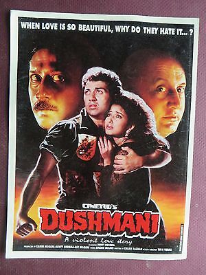 Jackie shroff sunny deol Dipti Naval Manisha INDIAN MOVIE Dushmani Press  Book | eBay