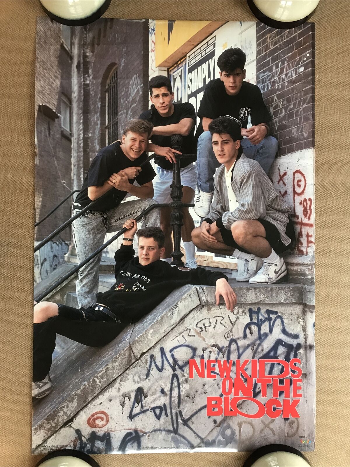 New Kids On The Block 1990 Step By Step Original Store Promo Poster II