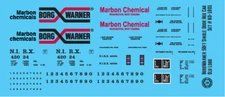 N Scale - Borg Warner 50ft Single Door Box Car Old Logo Decals