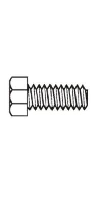 5/16-18 x 1''  Hex Head Cap Screw Glass-filled Nylon Unslotted Fastener O58011