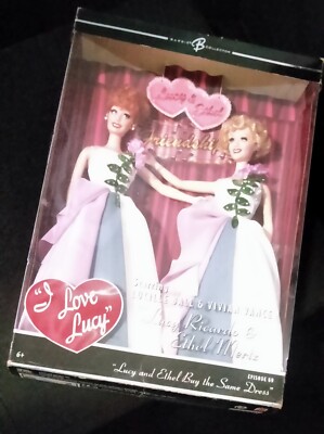 I Love Lucy & Ethel Buy the Same Dress Barbie doll set Collector edition K8670