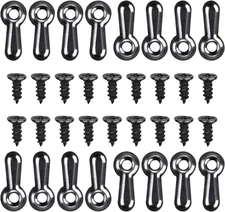 160-Piece Metal Picture Frame Set with 160 Screws, Turn Button Fasteners, Bla...