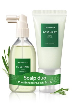 AROMATICA Rosemary Root Enhancer And Scalp 03 Scrub & Spray Set