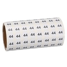 0.4" Small Round Number Stickers Roll, 1000 Pcs Circle Labels, Black Number 44