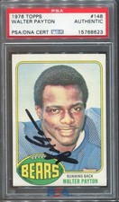 1976 Topps WALTER PAYTON #148 AUTOGRAPHED Rookie Card PSA Authentic. rookie card picture
