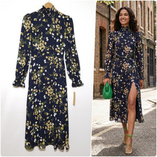 NWT Reformation Stevi Floral Long Sleeve Midi Dress in Gemini Size 0, 6 $298