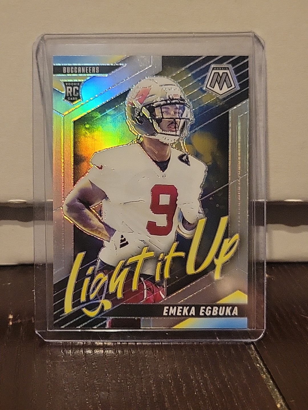 2025 Panini Mosaic - Light It Up Mosaic Emeka Egbuka #3 Silver Prizm (RC)