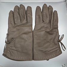 Tan Beige Light Brown Leather Merona Women's Driving Gloves Size S Small