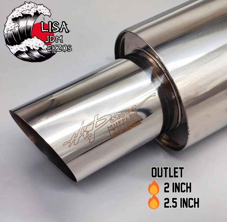 HKS EXHAUST MUFFLER Inlet 2.5" Outlet 3.5 " HI-POWER UNIVERSAL FREE SHIPING Foto 3 de 4