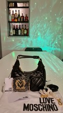 Love Moschino Damen Handtasche Schwarz/Gold Umhängetasche Schultertasche