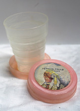 Vintage Plastic Collapsible Travel Cup Pocket Size Minnesota