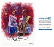 JOEY CHESTNUT SIGNED AUTOGRAPHED 8x10 PHOTO HOT DOG EATING CHAMPION ACOA CERT