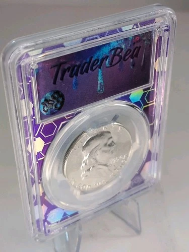 1956 Franklin Half Dollar PCGS MS63 90% Silver  Trader Bee Purple core