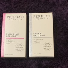 Perfect Formula Ruby Pink & Clear Gel Coat Set 0.60 fl oz 18ml NIB