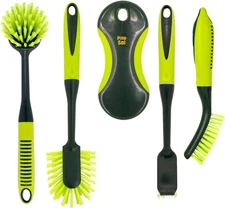 Household Scrub Brush Set - Long Handled Cleaning Brushes for Tough Stains
