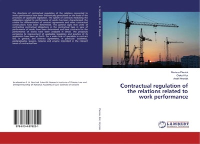 ¿ontractual regulation of the relations related to work performance Taschenbuch