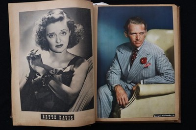 1930'S MOVIE STARS SCRAPBOOK - BETTE DAVIS - GARY COOPER - E 24876