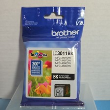 BROTHER LC3011BK BLACK 200 PAGE YIELD INK CARTRIDGE NEW SEALED Expired 12/2024