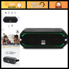 Waterproof Portable Bluetooth Speaker with Phone Charger Lights, 16H Playtime