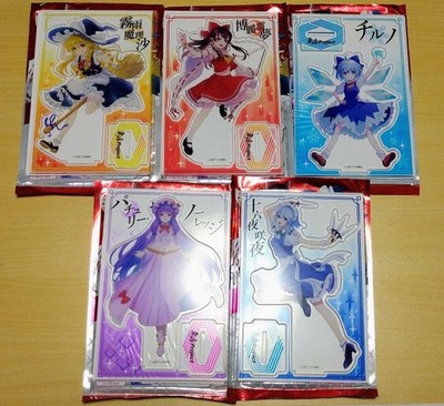 Touhou Project Acrylic Stand Set 5 Complete (Reimu, Marisa, Cirno, Patchouli,