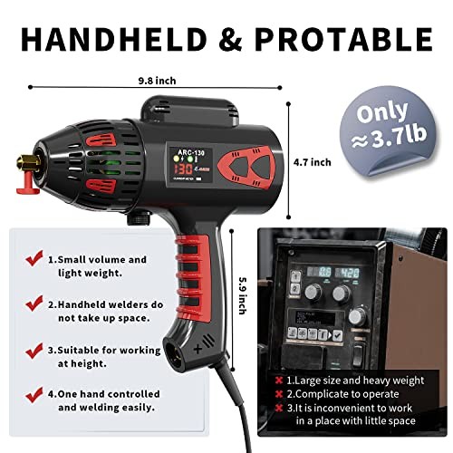  Welding Machine Handheld, 110V 130Amp Portable ARC Welder Arc130a Handheld - Picture 3 of 7