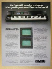 Casio FZ-1 1987 Campionamento Sintetizzatore Tastiera Stampa Vintage Pubblicità