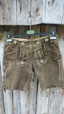 Vintage MarJo Lederhosen Brown Suede Leather Trachten Shorts Size 40 Oktoberfest