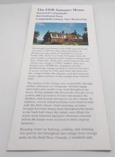 Vintage The FDR Summer Home Roosevelt Campobello Floor Plans Brochure Pamphlet