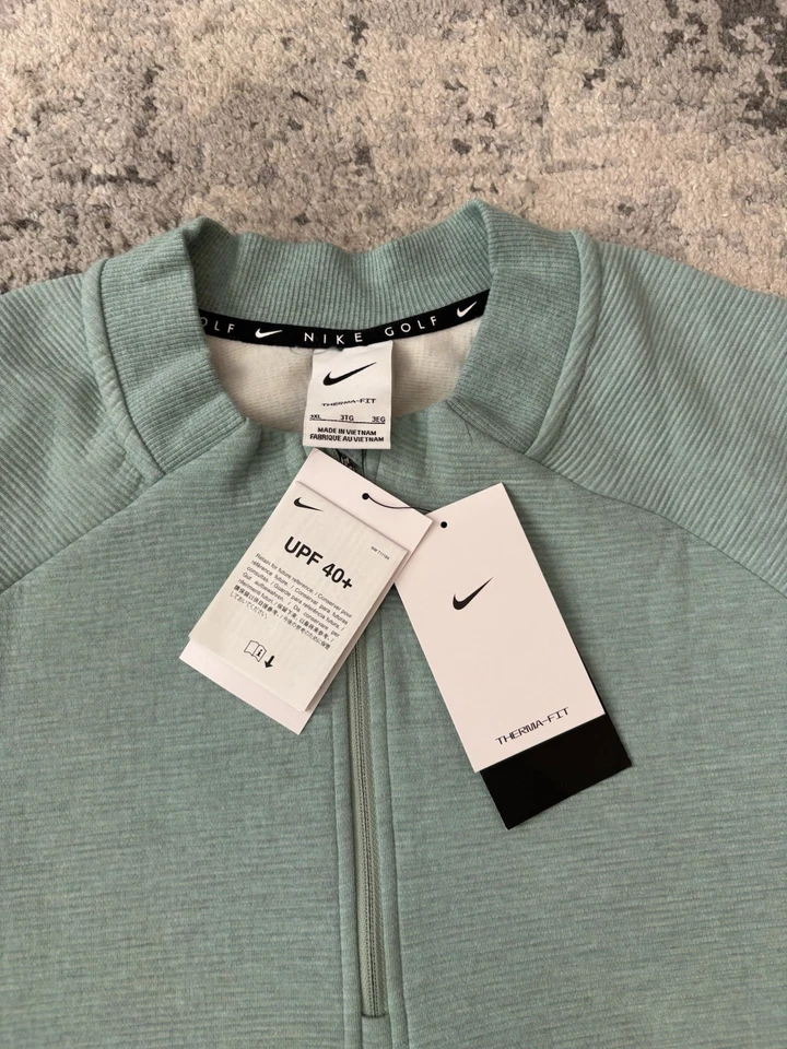 Nike Par Men's Golf Therma Fit 1/2 Zip Size 3XL UPF 40 Green $110 MSRP - Image 4 of 4
