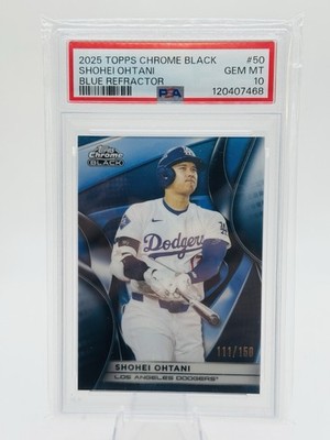 2025 Topps Chrome Black - Shohei Ohtani #50 Blue Refractor /150