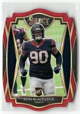 2020 Panini Select #194 Ross Blacklock Red Prizm Die Cut Houston Texans