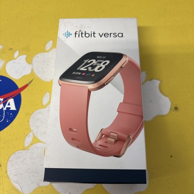 Fitbit Versa Fitness Smartwatch Peach Rose Gold Aluminium FB504RGPK Extra Straps