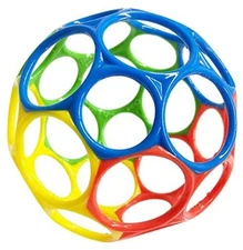 Oball Classic Ball - Red, Yellow, Green, Blue, Ages Newborn + Red/Yellow