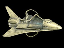 SF05102 VINTAGE 1979 CUT-OUT NASA SPACE SHUTTLE BELT BUCKLE