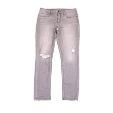 Joes Slim Skinny Distressed 32x28 Actual Sz (Tag Wrong) Gray Mid Rise Stretch