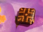 ANCIENT TO ANTIQUE PUMTEK BEAD RARE DIAMOND TABULAR LINE DECORATED BURMESE BEAD — photo 3