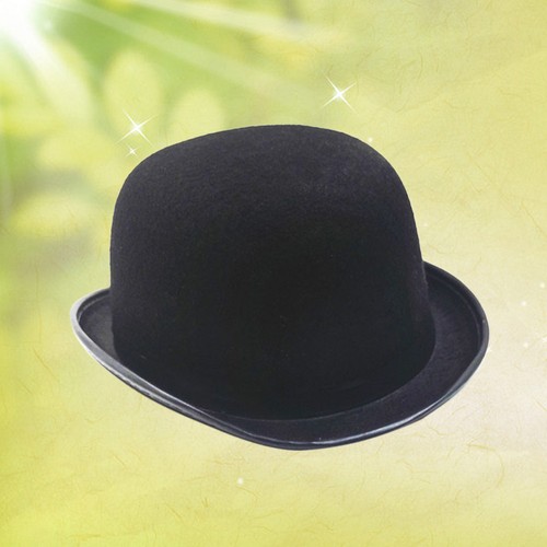 Klassischer Unisex strukturierter Woll-Fedora-Hut für Männer und Frauen (schwarz) - Bild 5 von 11