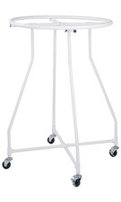 SSWBasics Boutique White Pipe Round Clothing Rack - 48”H x 36” Diameter