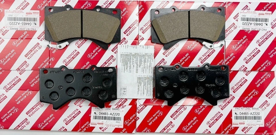 Juego de pastillas de freno delanteras Toyota Tundra Land Cruiser 2007-2021 originales OEM 04465-AZ220 Foto 4 de 4