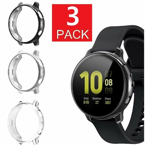 3 Pack For Galaxy Watch Active 2 40mm/44mm Screen Protector Case Cover Bumper - Imagen 1 de 9