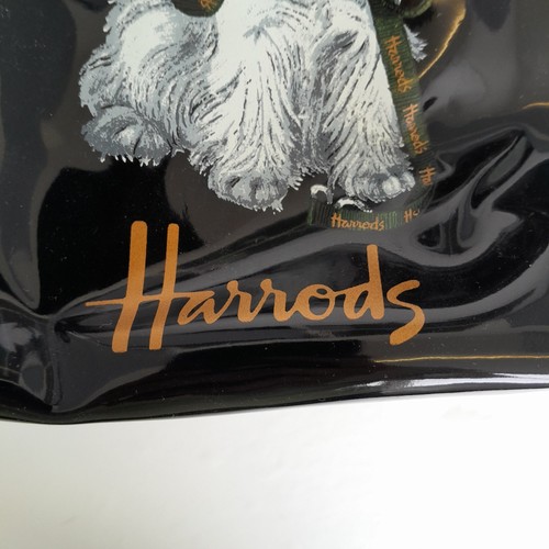 HARRODS Borsa Tote Nera Mini Donna PVC Cane Grafica Borsa Shopper - Foto 4 di 8