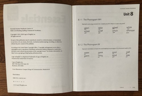 Logic Of English Essentials Student Workbook Units 8-15 By Denise Eide - Picture 11 of 22